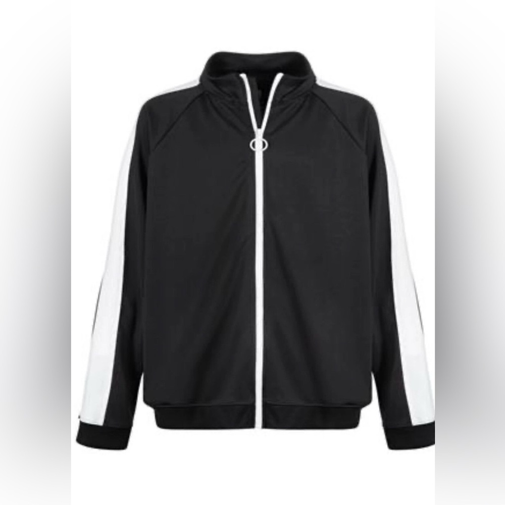 NWT ID Ideology Big Boys Black & White Track Jacket SIZE 8